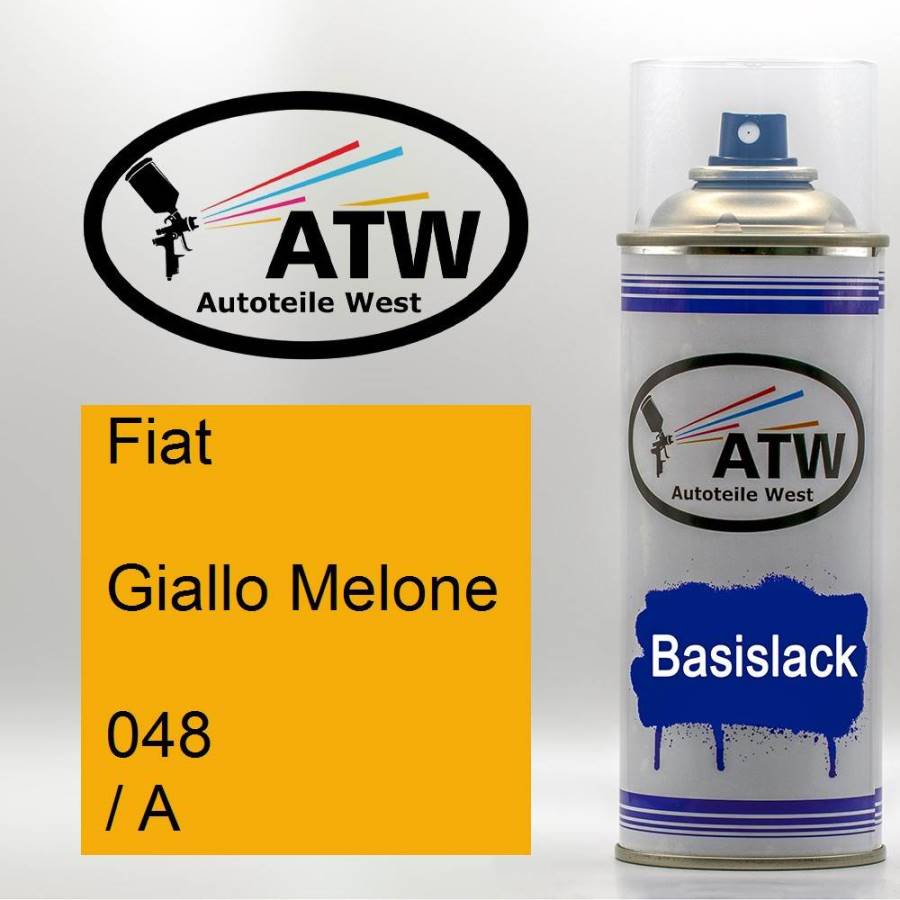 Fiat, Giallo Melone, 048 / A: 400ml Sprühdose, von ATW Autoteile West.